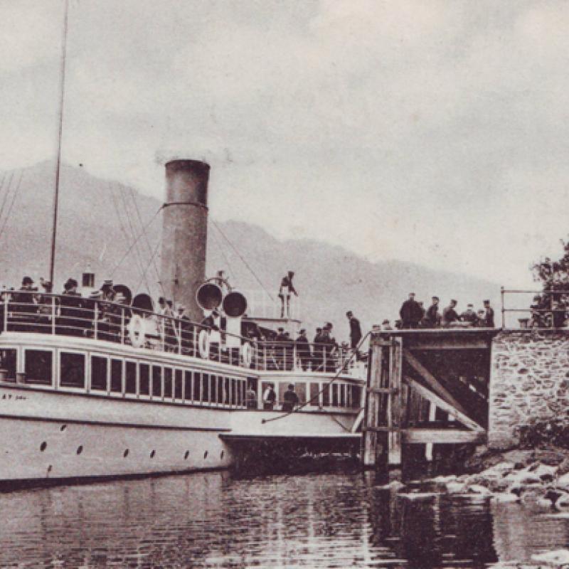 Steamer at Inversnaid Pier